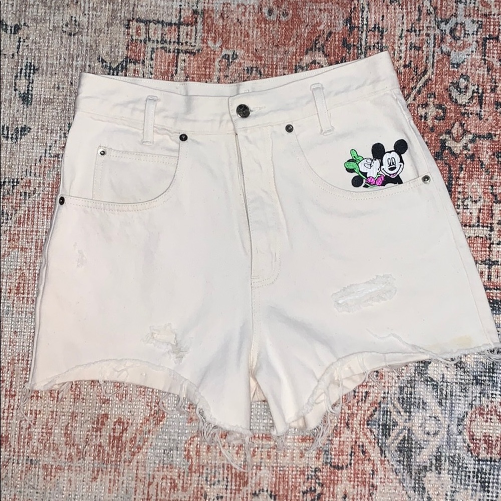 Vintage Mickey Mouse & Minnie high waisted shorts